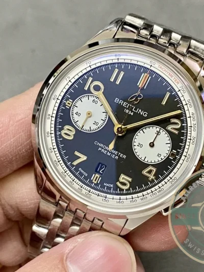 Replica Breitling Premier Black Stainless Steel 42 mm AB0118A21B1A1 - Affordable Luxury Replica Timepiece