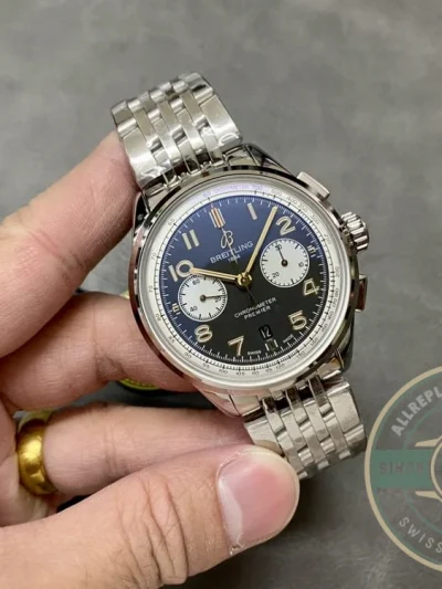 Replica Breitling Premier Black Stainless Steel 42 mm AB0118A21B1A1 - Premium Super Clone Watch