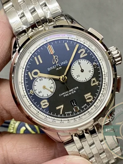Replica Breitling Premier Black Stainless Steel 42 mm AB0118A21B1A1 - Swiss Movement Replica Watch