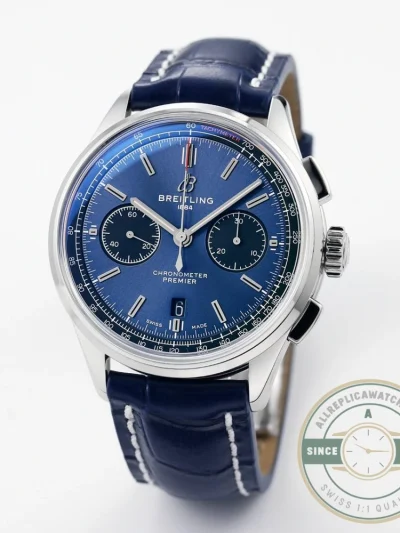 Replica Breitling Premier Blue Dial 42 mm AB0118221C1P1 - Budget Luxury Replica Watch