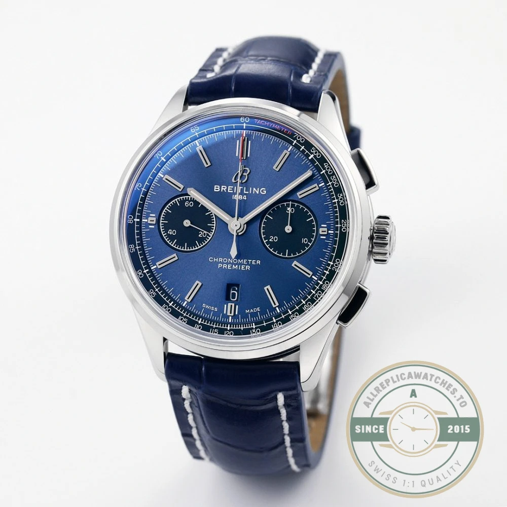 Replica Breitling Premier Blue Dial 42 mm AB0118221C1P1 - Budget Luxury Replica Watch