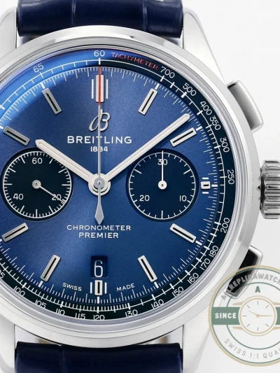 Replica Breitling Premier Blue Dial 42 mm AB0118221C1P1 - Top-Tier Swiss Replica Watch