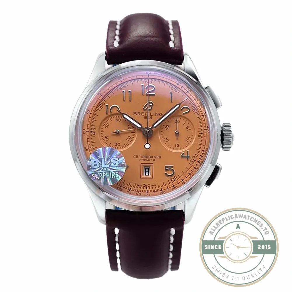 Replica Breitling Premier Copper Dial 42 mm AB0145331K1P2 - Factory Super Clone Watch