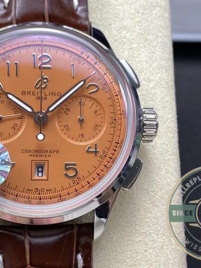 Replica Breitling Premier Copper Dial 42 mm AB0145331K1P2 - Premium Super Clone Watch