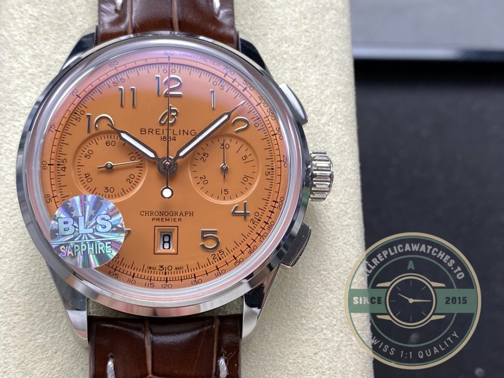 Replica Breitling Premier Copper Dial 42 mm AB0145331K1P2 - Premium Super Clone Watch