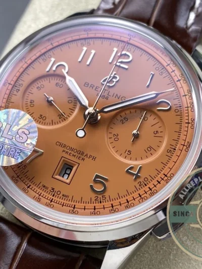 Replica Breitling Premier Copper Dial 42 mm AB0145331K1P2 - Affordable Super Clone Watch