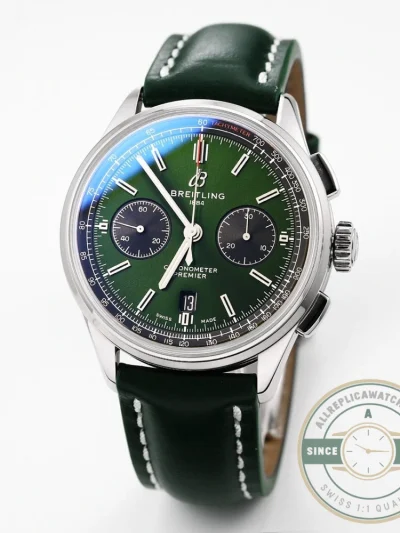 Replica Breitling Premier Green Dial 42 mm AB0118221L1P1 - High-Grade Replica Watch