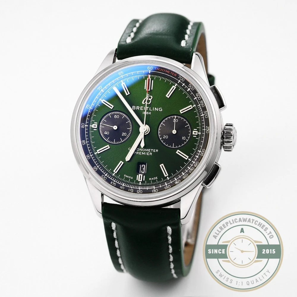 Replica Breitling Premier Green Dial 42 mm AB0118221L1P1 - High-Grade Replica Watch