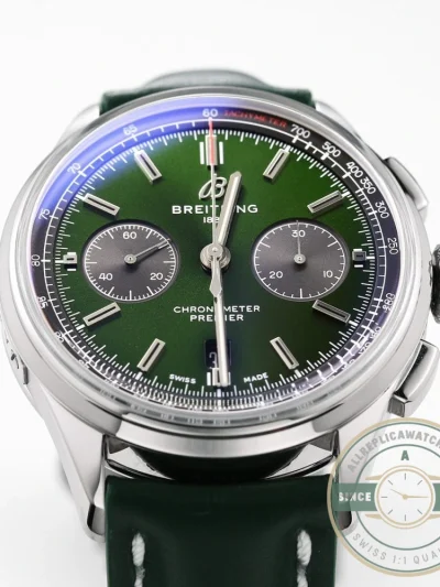 Replica Breitling Premier Green Dial 42 mm AB0118221L1P1 - Top-Tier Swiss Replica Watch