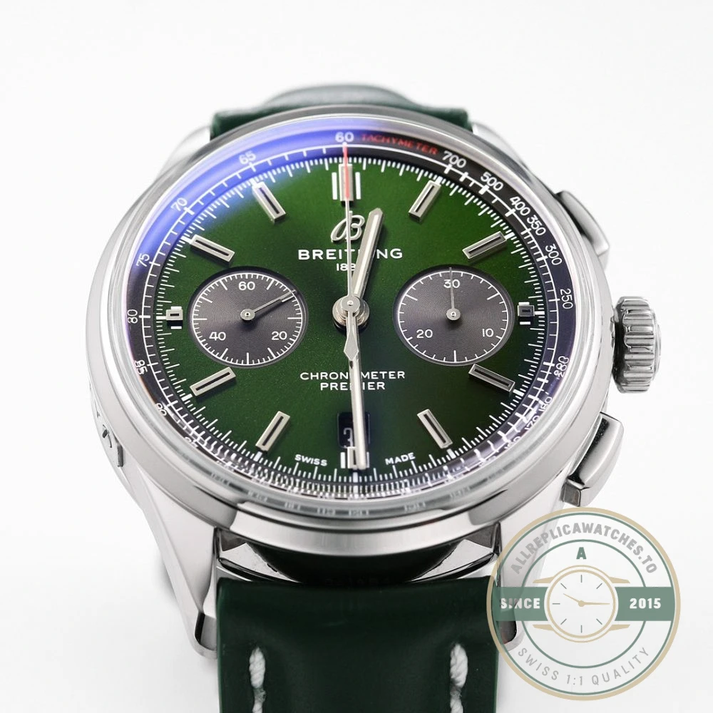 Replica Breitling Premier Green Dial 42 mm AB0118221L1P1 - Top-Tier Swiss Replica Watch
