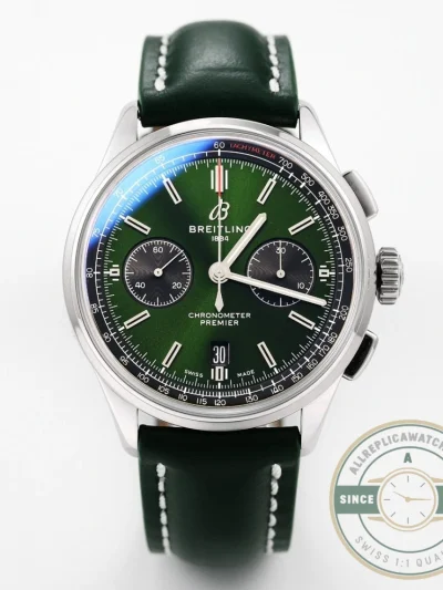 Replica Breitling Premier Green Dial 42 mm AB0118221L1P1 - Top-Tier Swiss Replica Watch
