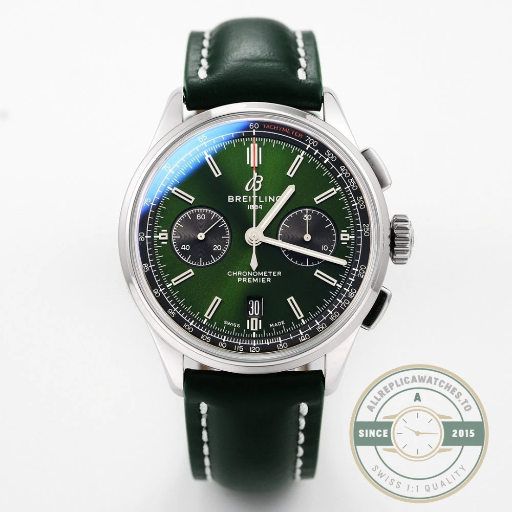 Replica Breitling Premier Green Dial 42 mm AB0118221L1P1 - Top-Tier Swiss Replica Watch