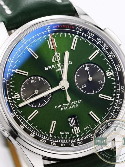Replica Breitling Premier Green Dial 42 mm AB0118221L1P1 - Factory Super Clone Watch