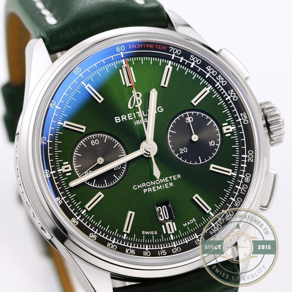 Replica Breitling Premier Green Dial 42 mm AB0118221L1P1 - Factory Super Clone Watch