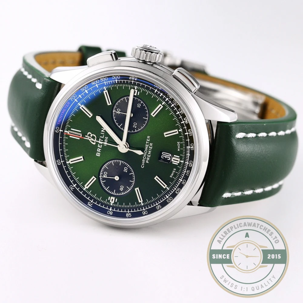 Replica Breitling Premier Green Dial 42 mm AB0118221L1P1 - Luxury Replica Watch
