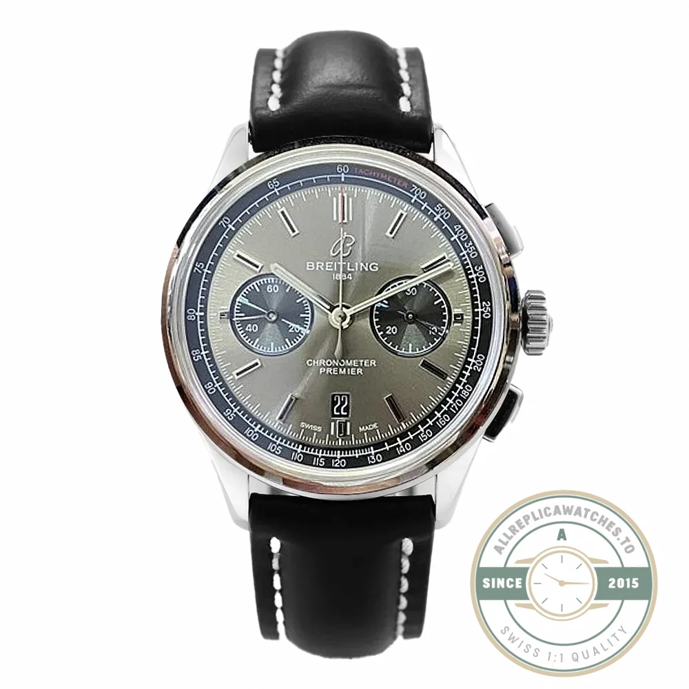 Replica Breitling Premier Grey Dial 42 mm AB0118221B1P1 - Budget Luxury Replica Watch