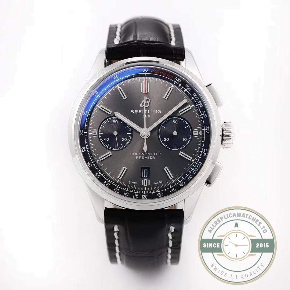 Replica Breitling Premier Men Crocodile 42 mm AB0118221B1P1 - Swiss Movement Replica Watch