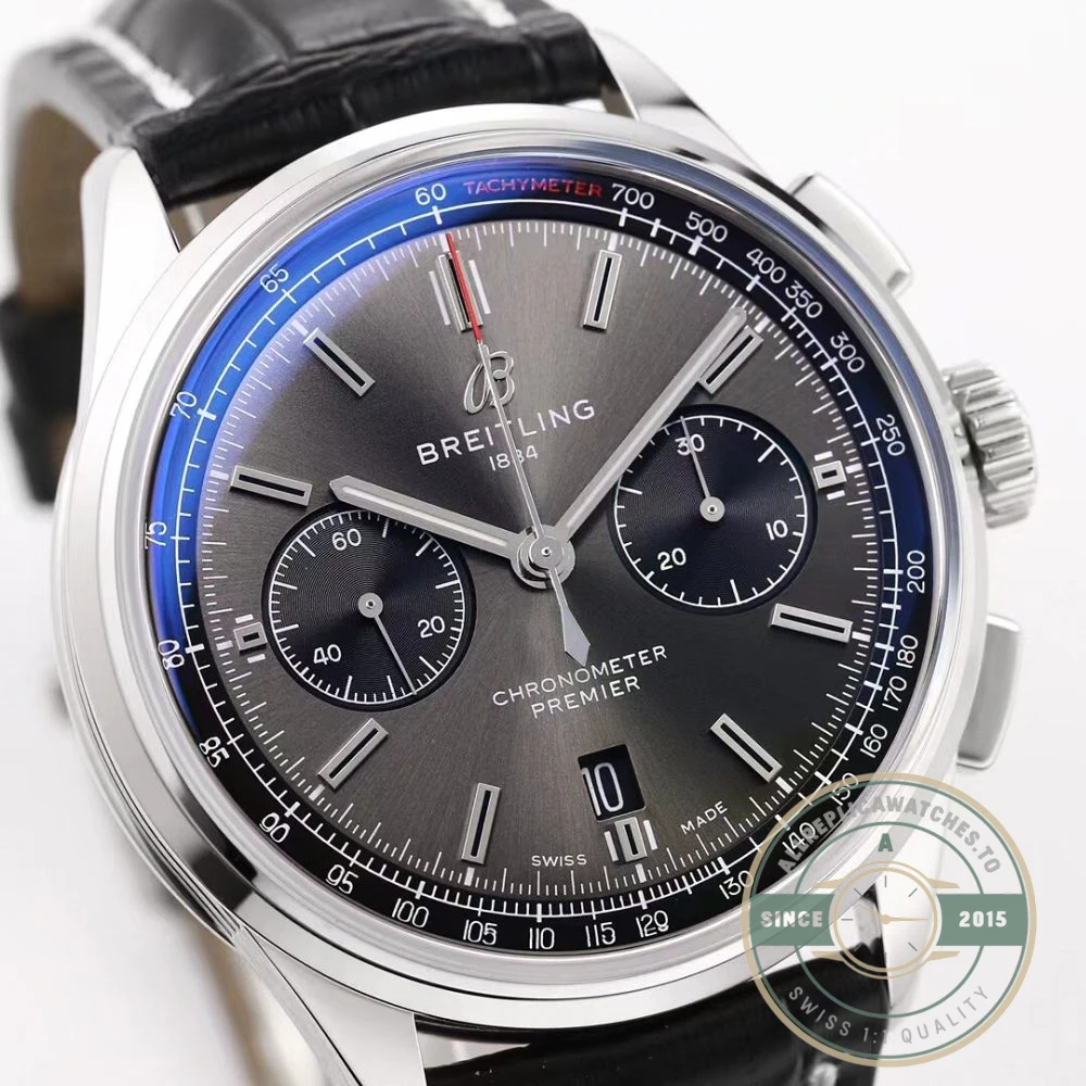 Replica Breitling Premier Men Crocodile 42 mm AB0118221B1P1 - Luxury Replica Watch