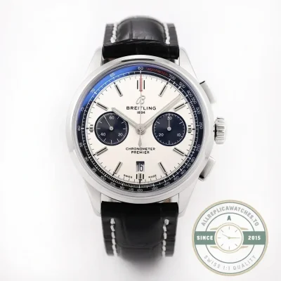 Replica Breitling Premier Silver Dial 42 mm AB0118221G1P2 - Top-Tier Swiss Replica Watch