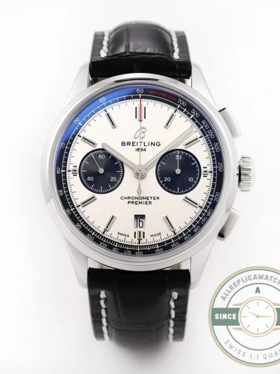 Replica Breitling Premier Silver Dial 42 mm AB0118221G1P2 - Top-Tier Swiss Replica Watch