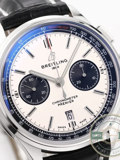 Replica Breitling Premier Silver Dial 42 mm AB0118221G1P2 - Top-Tier Swiss Replica Watch