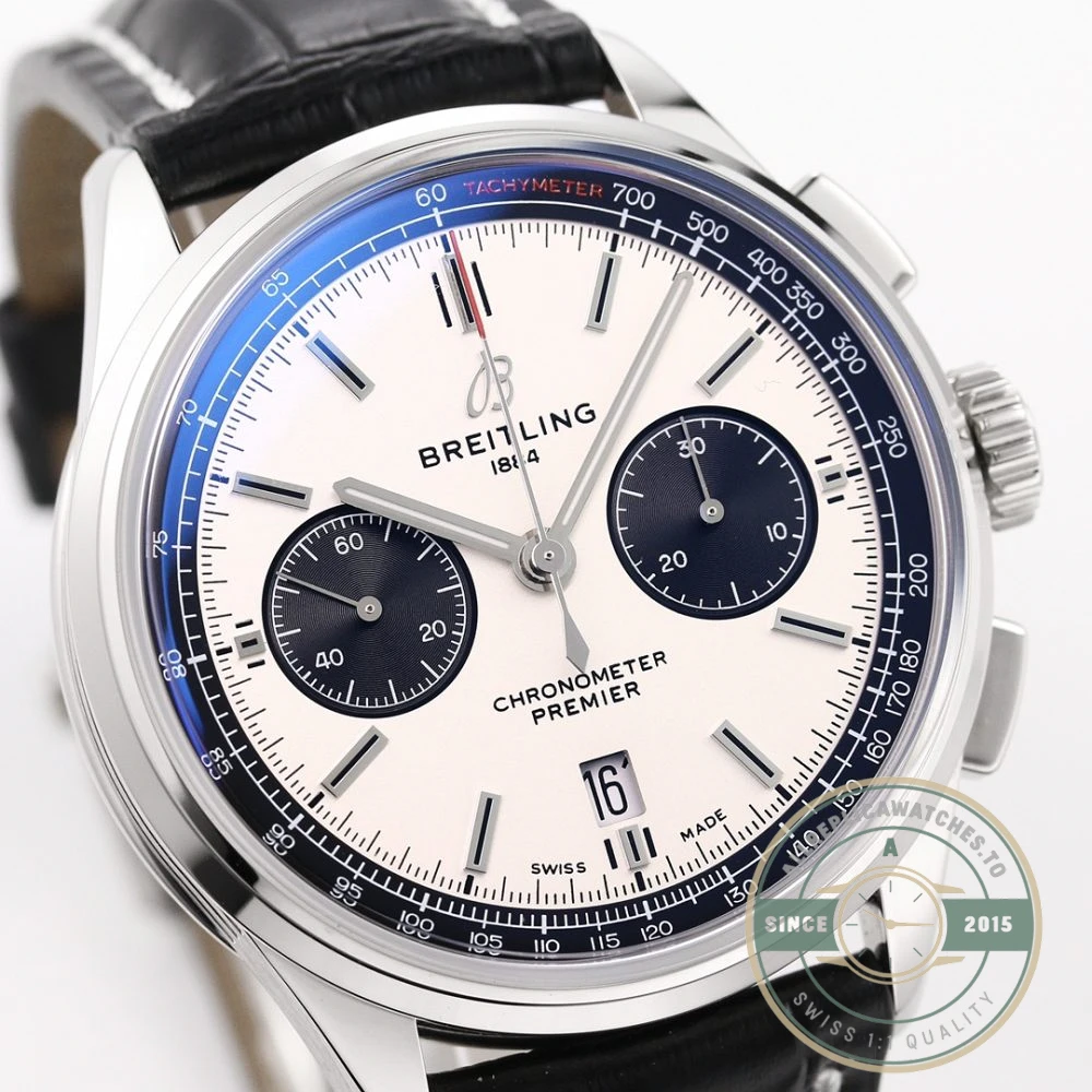 Replica Breitling Premier Silver Dial 42 mm AB0118221G1P2 - Top-Tier Swiss Replica Watch