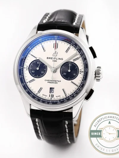 Replica Breitling Premier Silver Dial 42 mm AB0118221G1P2 - Affordable Super Clone Watch