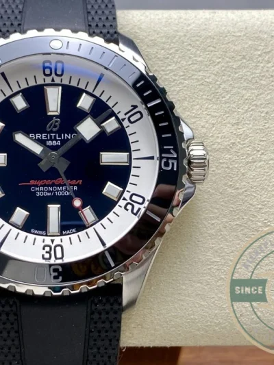Replica Breitling Superocean Black Dial Stainless Steel 42 mm A17375211B1S1 - Factory Super Clone Watch