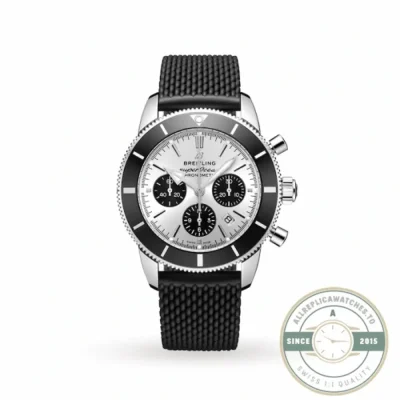 Replica Breitling Superocean Heritage Men Automatic Silver Rubber Watch AB0162121G1S1 - Best Quality Replica Watch