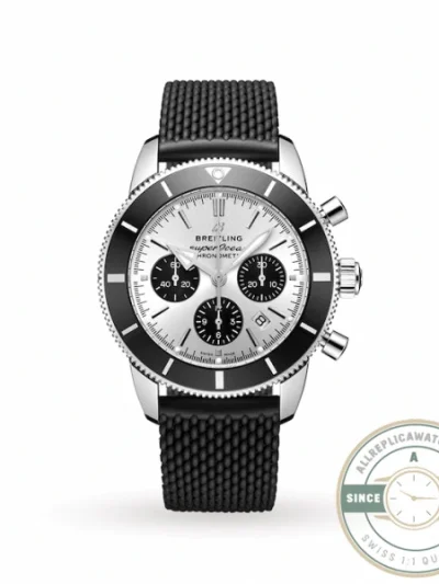 Replica Breitling Superocean Heritage Men Automatic Silver Rubber Watch AB0162121G1S1 - Best Quality Replica Watch