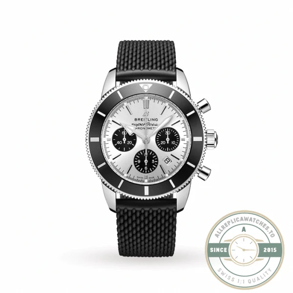 Replica Breitling Superocean Heritage Men Automatic Silver Rubber Watch AB0162121G1S1 - Best Quality Replica Watch