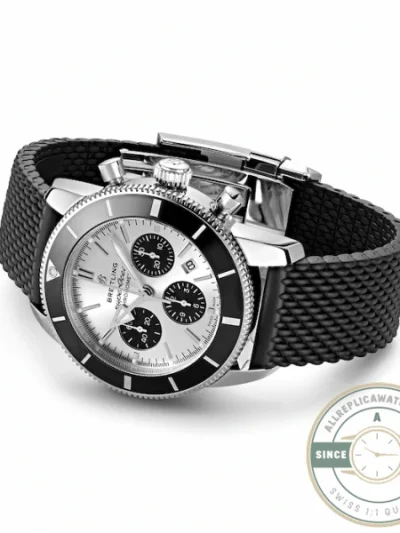 Replica Breitling Superocean Heritage Men Automatic Silver Rubber Watch AB0162121G1S1 - Affordable Super Clone Watch