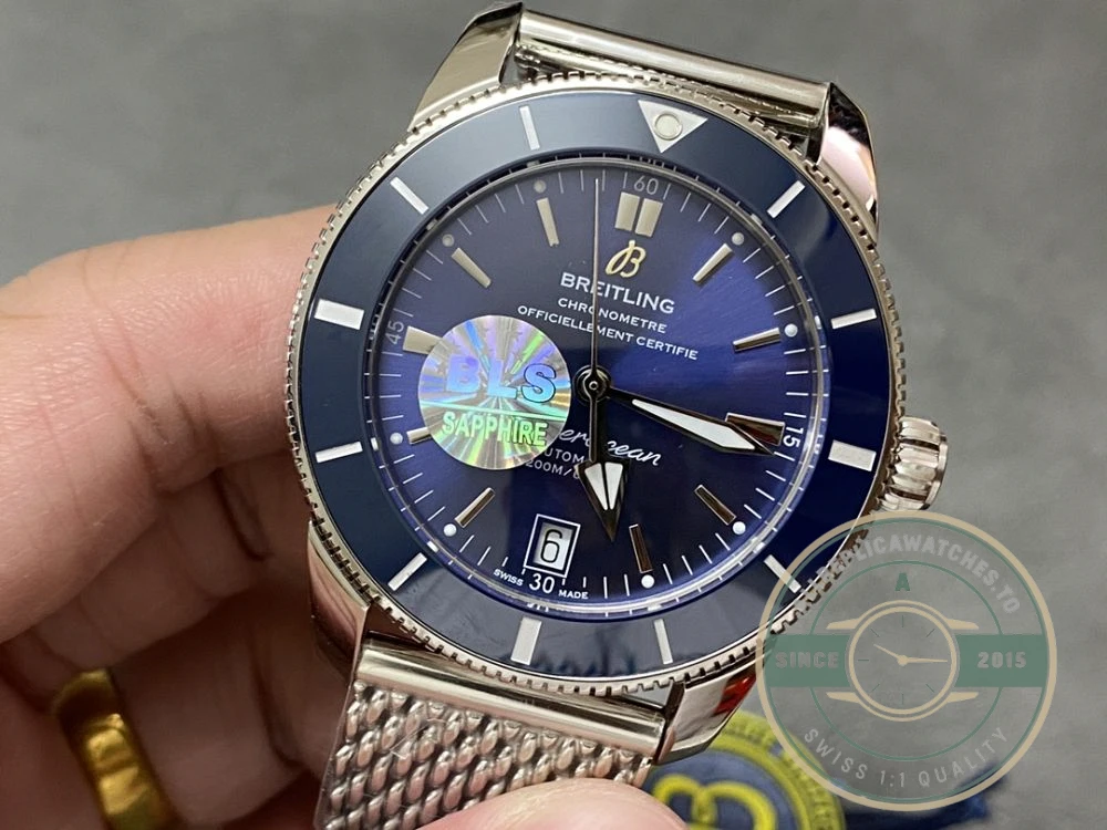 Replica Breitling Superocean Men Blue Dial Stainless Steel 42 mm AB2010161C1A1 - Best Quality Replica Watch