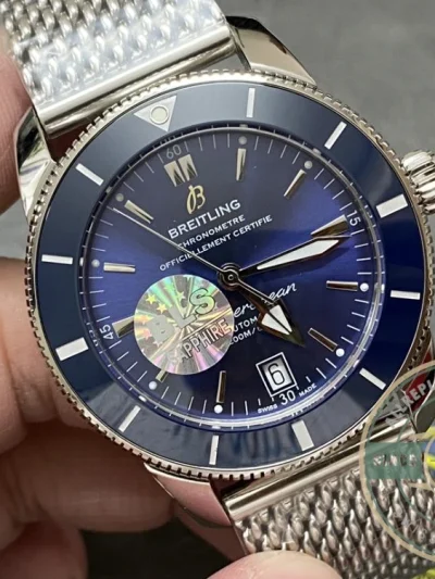 Replica Breitling Superocean Men Blue Dial Stainless Steel 42 mm AB2010161C1A1 - Budget Luxury Replica Watch
