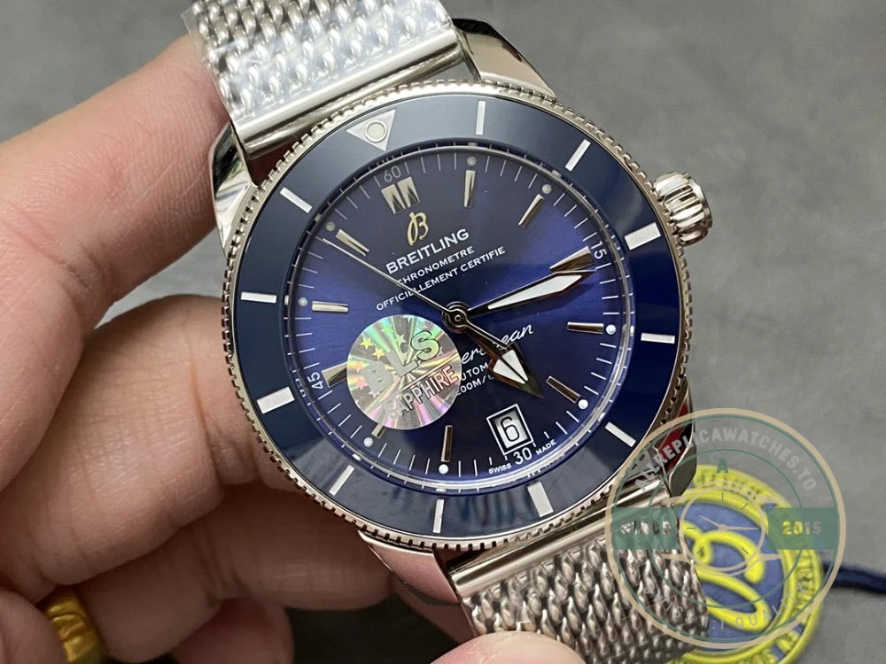 Replica Breitling Superocean Men Blue Dial Stainless Steel 42 mm AB2010161C1A1 - Budget Luxury Replica Watch