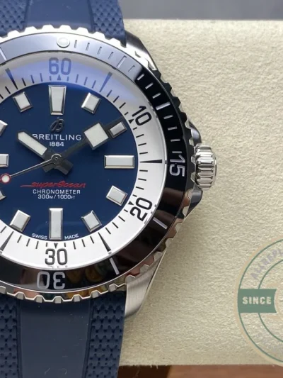 Replica Breitling Superocean Men Blue Rubber 44 mm A17376211C1S1 - Top-Tier Swiss Replica Watch