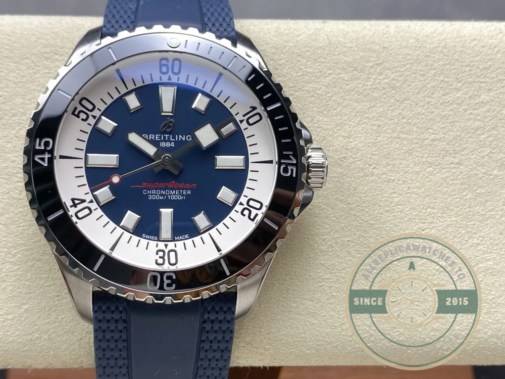 Replica Breitling Superocean Men Blue Rubber 44 mm A17376211C1S1 - Top-Tier Swiss Replica Watch