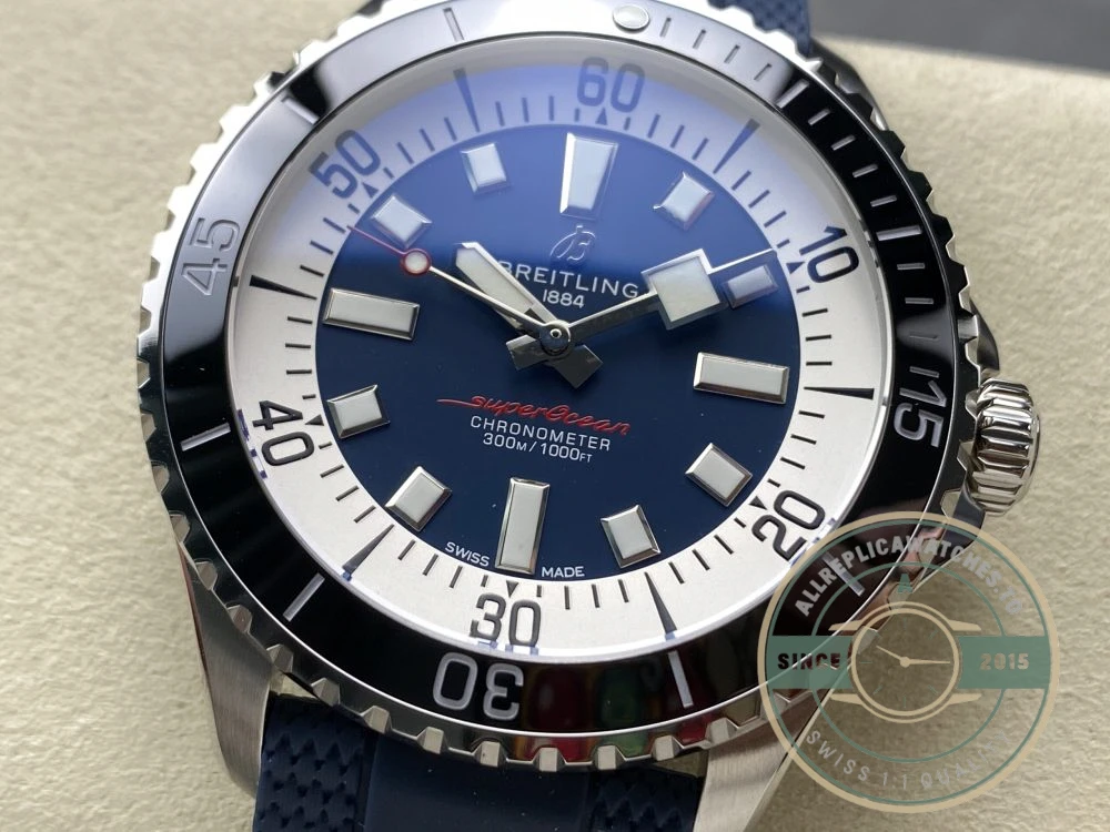 Replica Breitling Superocean Men Blue Rubber 44 mm A17376211C1S1 - Affordable Super Clone Watch