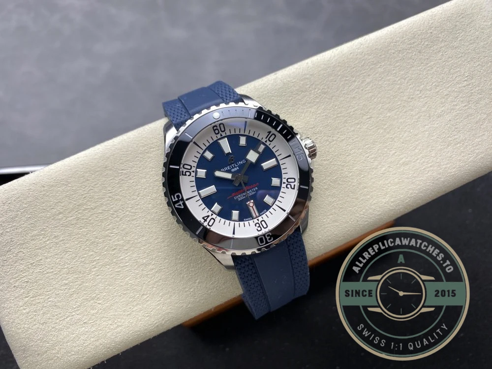 Replica Breitling Superocean Men Blue Rubber 44 mm A17376211C1S1 - Swiss Movement Replica Watch