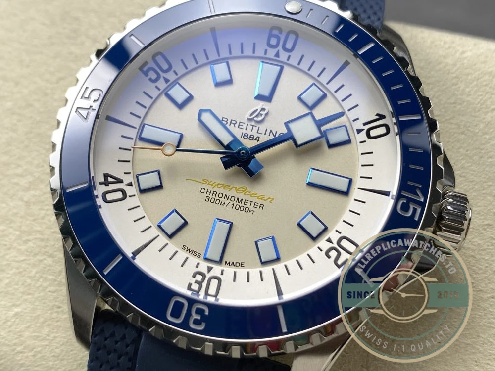Replica Breitling Superocean Silver Rubber 42 mm A17375E71G1S1 - Top-Tier Swiss Replica Watch