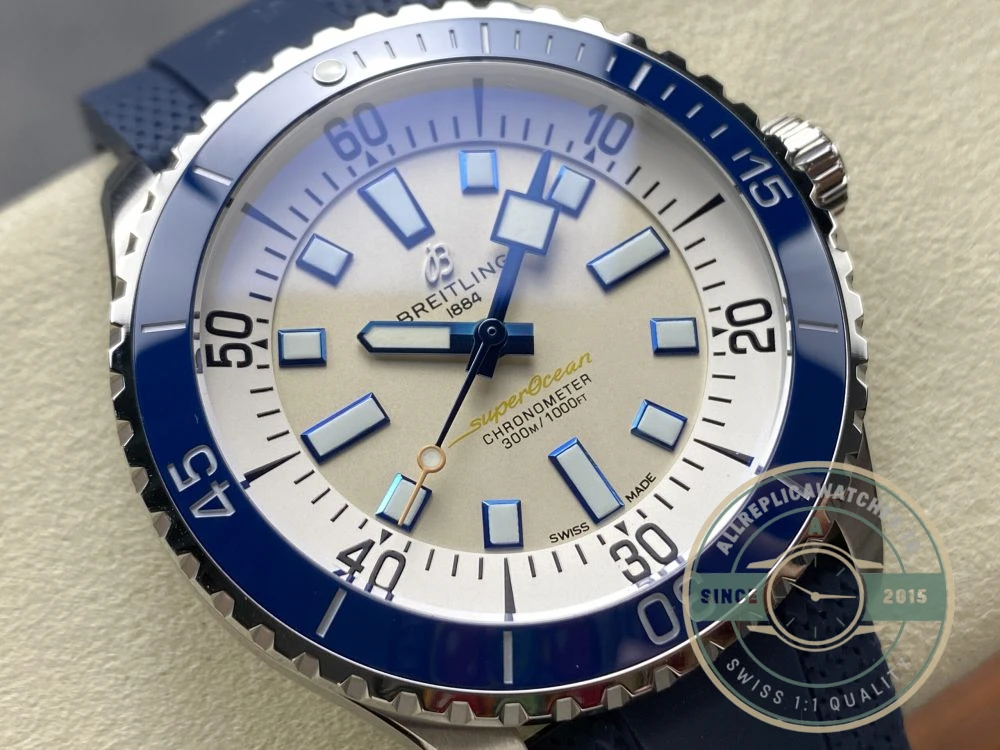 Replica Breitling Superocean Silver Rubber 42 mm A17375E71G1S1 - Factory Super Clone Watch
