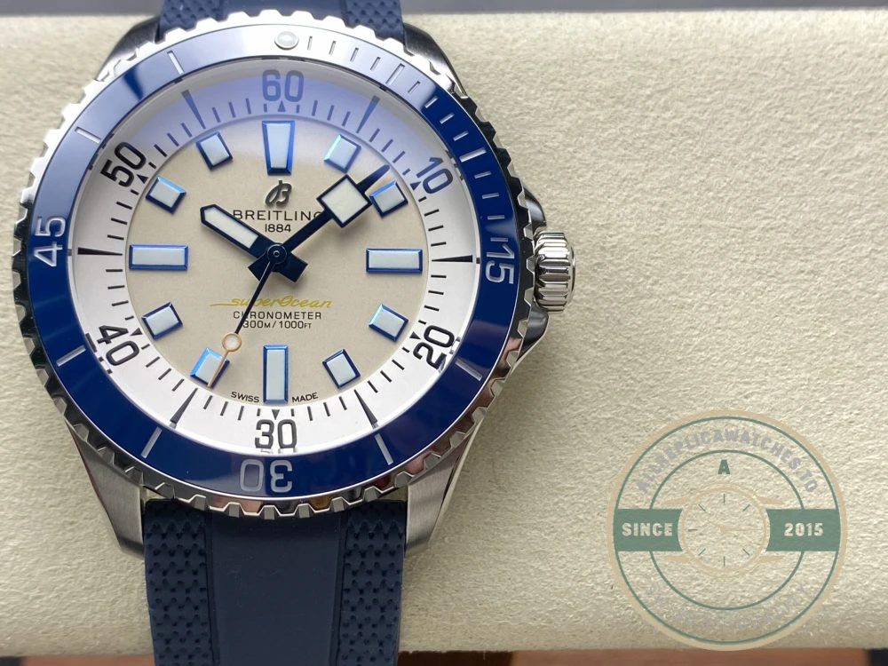 Replica Breitling Superocean Silver Rubber 42 mm A17375E71G1S1 - Swiss Movement Replica Watch