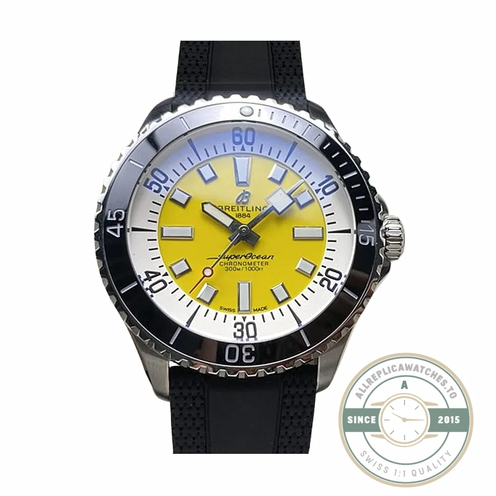 Replica Breitling Superocean Yellow Dial 42 mm A17375211I1S1 - Top-Tier Swiss Replica Watch
