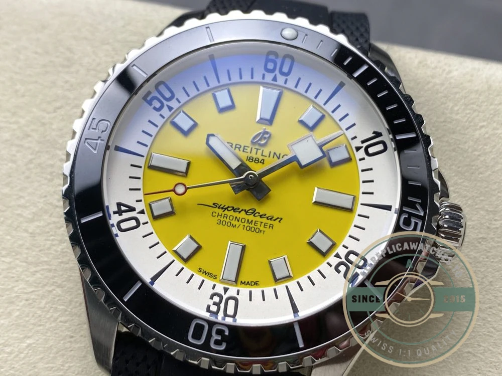 Replica Breitling Superocean Yellow Dial 42 mm A17375211I1S1 - High-Grade Replica Watch