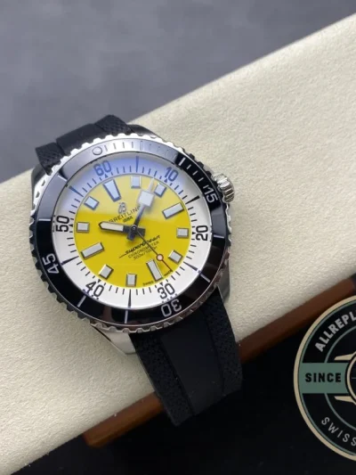 Replica Breitling Superocean Yellow Dial 42 mm A17375211I1S1 - Premium Super Clone Watch