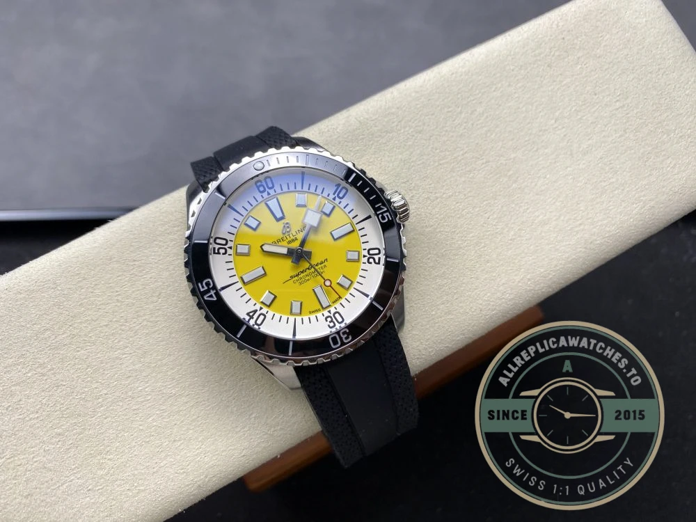 Replica Breitling Superocean Yellow Dial 42 mm A17375211I1S1 - Premium Super Clone Watch