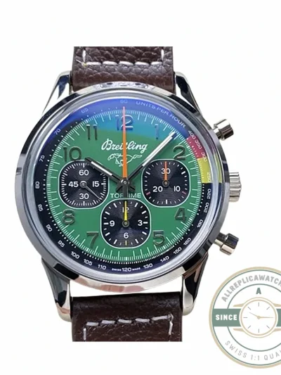 Replica Breitling Top Time Green Dial 41 mm AB01762A1L1X1 - High-Grade Replica Watch