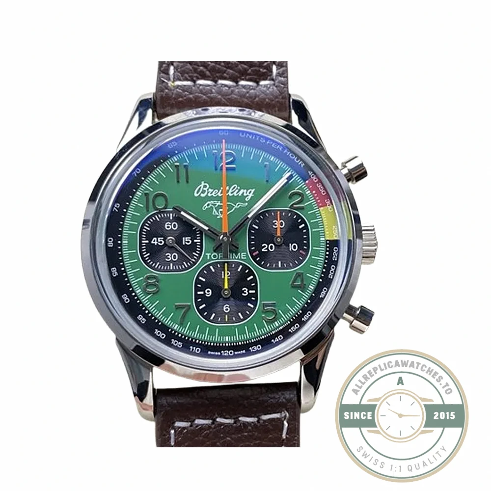 Replica Breitling Top Time Green Dial 41 mm AB01762A1L1X1 - High-Grade Replica Watch