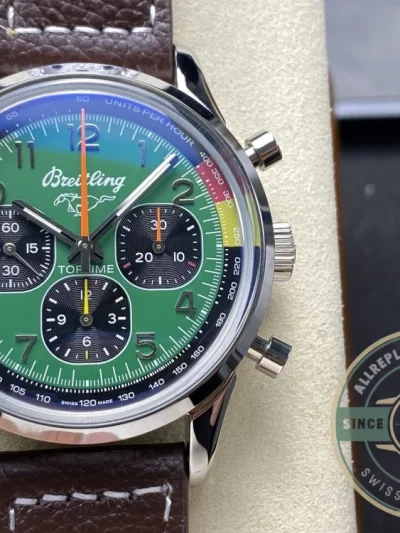 Replica Breitling Top Time Green Dial 41 mm AB01762A1L1X1 - Best Quality Replica Watch