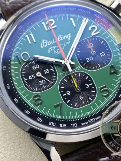 Replica Breitling Top Time Green Dial 41 mm AB01762A1L1X1 - Top-Tier Swiss Replica Watch